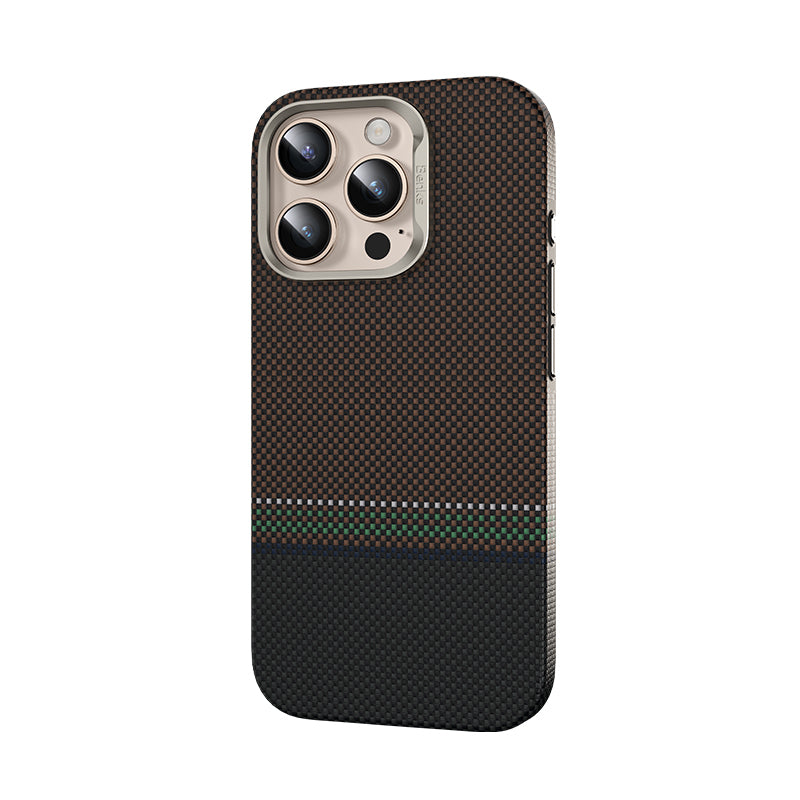 iPhone 16 Pro Max Kılıf M-safe Şarj Özellikli Karbon Fiber Tasarımlı Benks Prestige ArmorPro Kevlar Kapak
