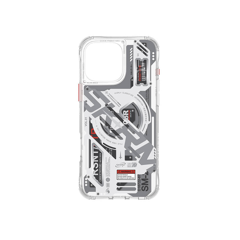 iPhone 16 Pro Max Kılıf M-safe Şarj Özellikli Katmanlı Makine Temalı SkinArma Ekho Kapak