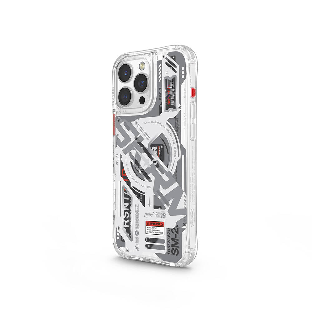 iPhone 16 Pro Max Kılıf M-safe Şarj Özellikli Katmanlı Makine Temalı SkinArma Ekho Kapak