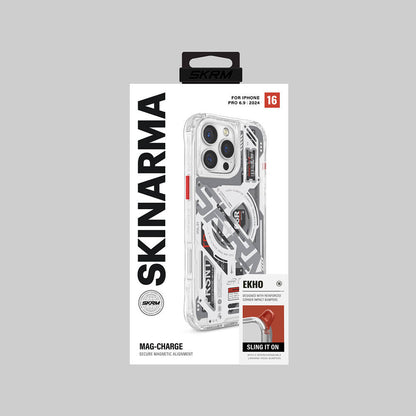iPhone 16 Pro Max Kılıf M-safe Şarj Özellikli Katmanlı Makine Temalı SkinArma Ekho Kapak