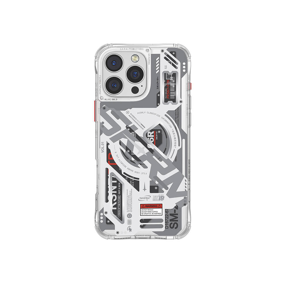 iPhone 16 Pro Max Kılıf M-safe Şarj Özellikli Katmanlı Makine Temalı SkinArma Ekho Kapak