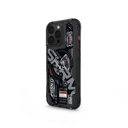 iPhone 16 Pro Max Kılıf M-safe Şarj Özellikli Katmanlı Makine Temalı SkinArma Ekho Kapak