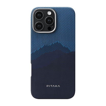 iPhone 16 Pro Max Kılıf M-safe Şarj Özellikli Lumintex Teknolojili Fosforlu Özellikli Aramid Fiber Pitaka Tactile Woven Starpeak Serisi Over The Horizon Kapak