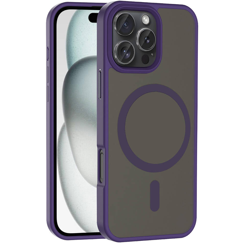 Apple iPhone 16 Pro Max Kılıf M-safe Şarj Özellikli Mat Arka Yüzey Zore Sio Kapak