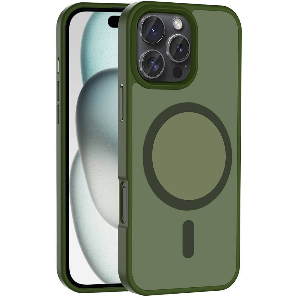 Apple iPhone 16 Pro Max Kılıf M-safe Şarj Özellikli Mat Arka Yüzey Zore Sio Kapak