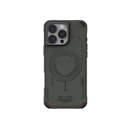 iPhone 16 Pro Max Kılıf M-safe Şarj Özellikli Metal Kamera Çerçeveli Skinarma Mecha Serisi Kapak