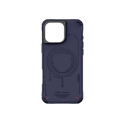 iPhone 16 Pro Max Kılıf M-safe Şarj Özellikli Metal Kamera Çerçeveli Skinarma Mecha Serisi Kapak