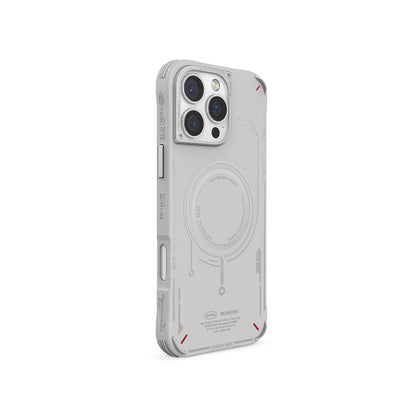 iPhone 16 Pro Max Kılıf M-safe Şarj Özellikli Metal Kamera Çerçeveli Skinarma Mecha Serisi Kapak