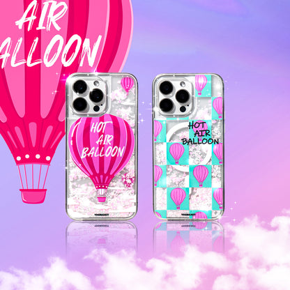 iPhone 16 Pro Max Kılıf M-safe Şarj Özellikli Parlak Kumlu Sıvılı Youngkit Pink Dream Quicksand Serisi Kapak