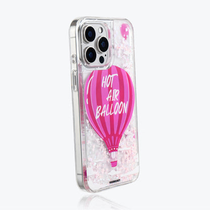 iPhone 16 Pro Max Kılıf M-safe Şarj Özellikli Parlak Kumlu Sıvılı Youngkit Pink Dream Quicksand Serisi Kapak