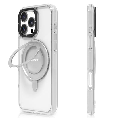 iPhone 16 Pro Max Kılıf M-safe Şarj Özellikli Parmak Ring Standlı Youngkit Pivot Serisi Kapak