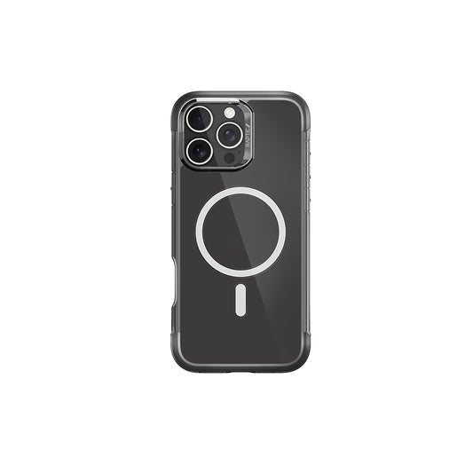 iPhone 16 Pro Max Kılıf M-safe Şarj Özellikli Raptic Air Serisi Airbag Tasarımlı Metal Köşelikli Şeffaf Kapak