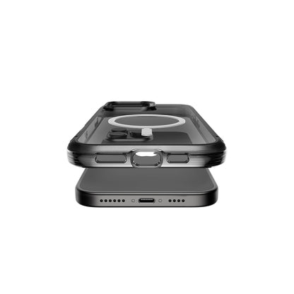 iPhone 16 Pro Max Kılıf M-safe Şarj Özellikli Raptic Air Serisi Airbag Tasarımlı Metal Köşelikli Şeffaf Kapak