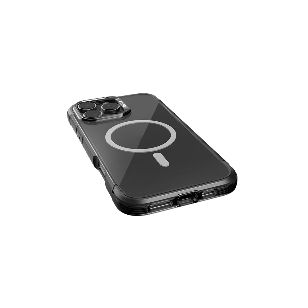 iPhone 16 Pro Max Kılıf M-safe Şarj Özellikli Raptic Air Serisi Airbag Tasarımlı Metal Köşelikli Şeffaf Kapak