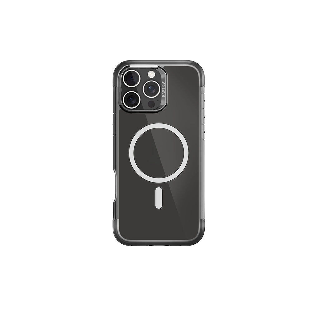iPhone 16 Pro Max Kılıf M-safe Şarj Özellikli Raptic Air Serisi Airbag Tasarımlı Metal Köşelikli Şeffaf Kapak