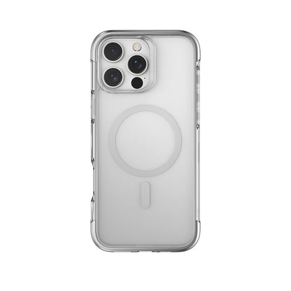 iPhone 16 Pro Max Kılıf M-safe Şarj Özellikli Raptic Air Serisi Airbag Tasarımlı Metal Köşelikli Şeffaf Kapak