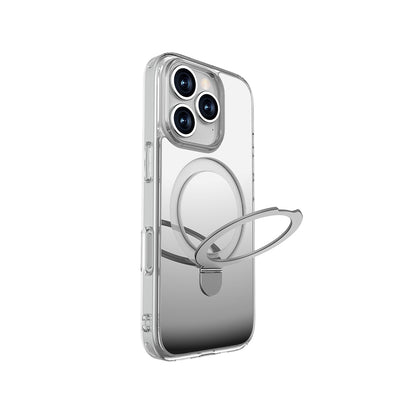iPhone 16 Pro Max Kılıf M-safe Şarj Özellikli Raptic Air Stand Serisi Aynalı Arka Yüzey Standlı Kapak