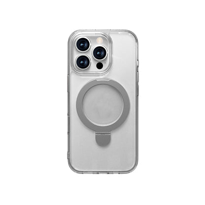iPhone 16 Pro Max Kılıf M-safe Şarj Özellikli Raptic Air Stand Serisi Buzlu Transparan Tasarımlı Standlı Kapak