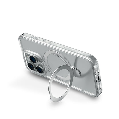 iPhone 16 Pro Max Kılıf M-safe Şarj Özellikli Raptic Air Stand Serisi Buzlu Transparan Tasarımlı Standlı Kapak
