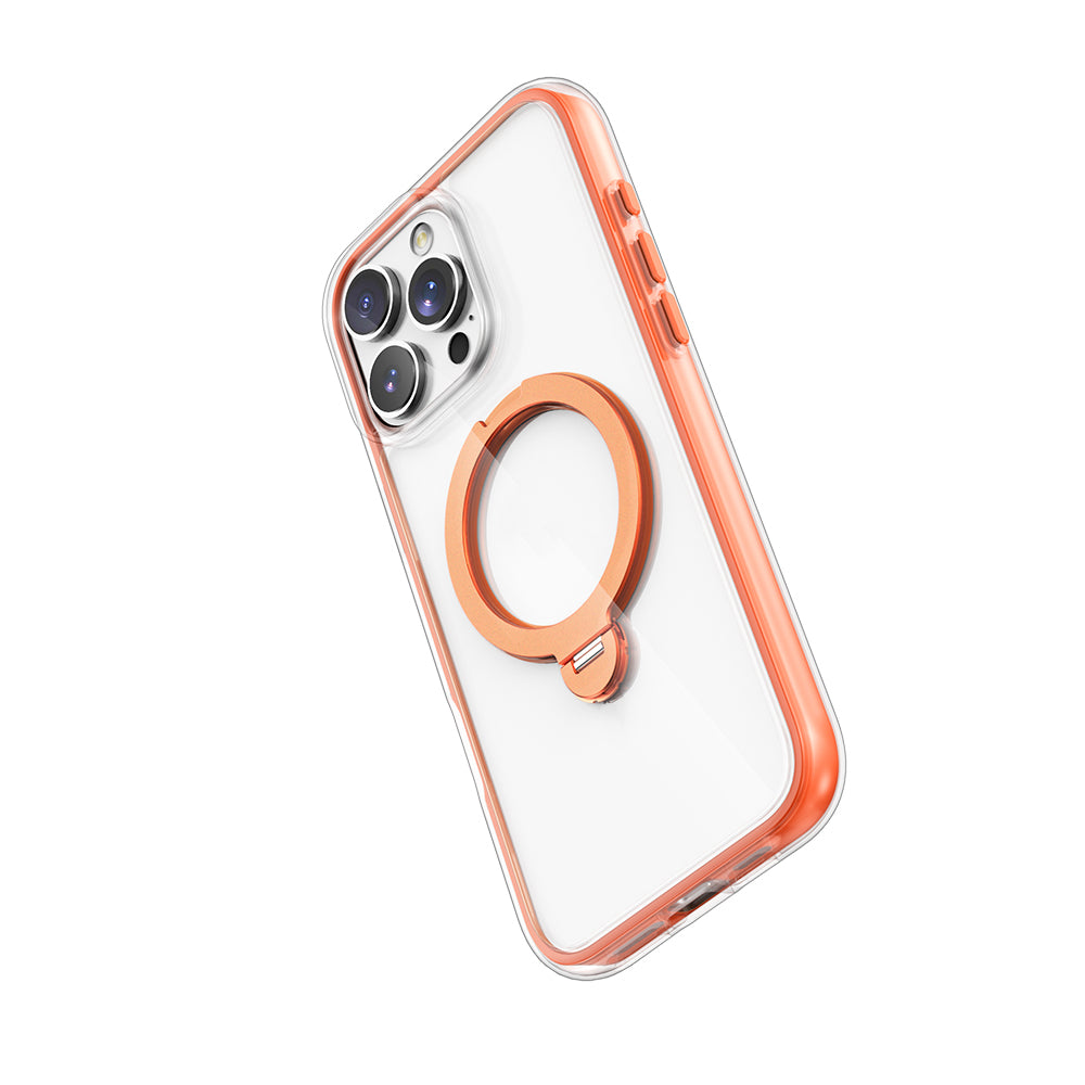 iPhone 16 Pro Max Kılıf M-safe Şarj Özellikli Raptic AirJoy Serisi 360 Derece Dönebilen Standlı Kapak