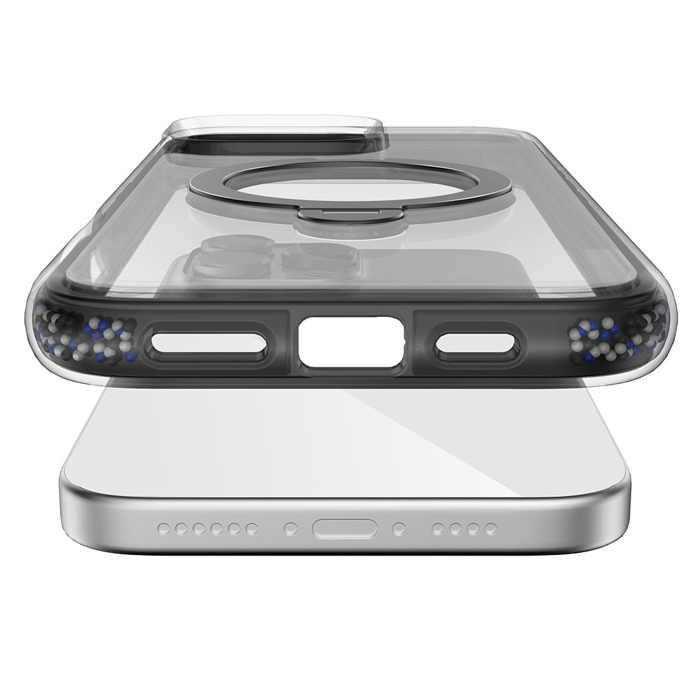 iPhone 16 Pro Max Kılıf M-safe Şarj Özellikli Raptic AirJoy Serisi Boncuk Tasarımlı 360 Derece Dönebilen Standlı Kapak