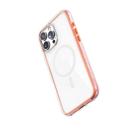 iPhone 16 Pro Max Kılıf M-safe Şarj Özellikli Raptic AirJoy Serisi Boncuk Tasarımlı Şeffaf Kapak