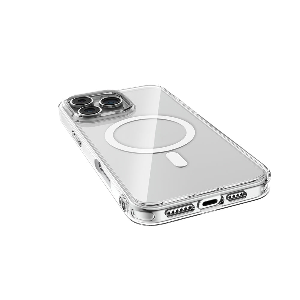 iPhone 16 Pro Max Kılıf M-safe Şarj Özellikli Raptic Crystal M-safe Serisi Şeffaf Kapak