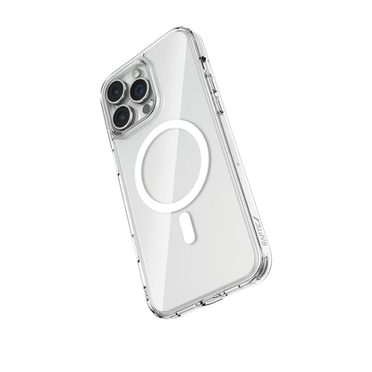 iPhone 16 Pro Max Kılıf M-safe Şarj Özellikli Raptic Crystal M-safe Serisi Şeffaf Kapak