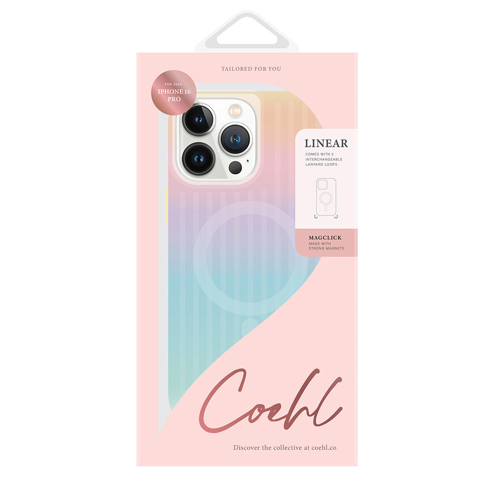 iPhone 16 Pro Max Kılıf M-safe Şarj Özellikli Renk Geçişli Askı Aparatlı Coehl Linear Kapak