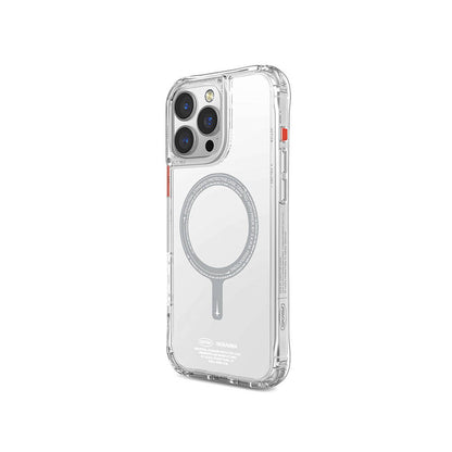 iPhone 16 Pro Max Kılıf M-safe Şarj Özellikli Şeffaf Airbag Tasarımlı Skinarma Saido Kapak