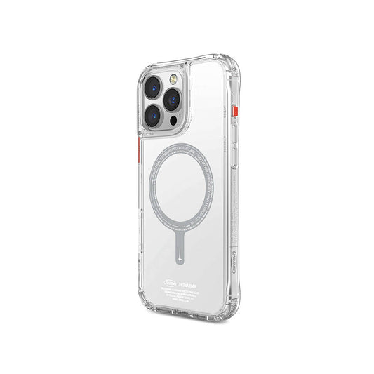 iPhone 16 Pro Max Kılıf M-safe Şarj Özellikli Şeffaf Airbag Tasarımlı Skinarma Saido Kapak