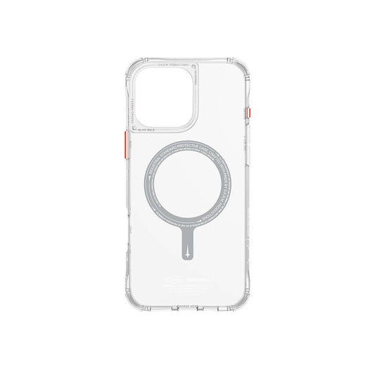 iPhone 16 Pro Max Kılıf M-safe Şarj Özellikli Şeffaf Airbag Tasarımlı Skinarma Saido Kapak
