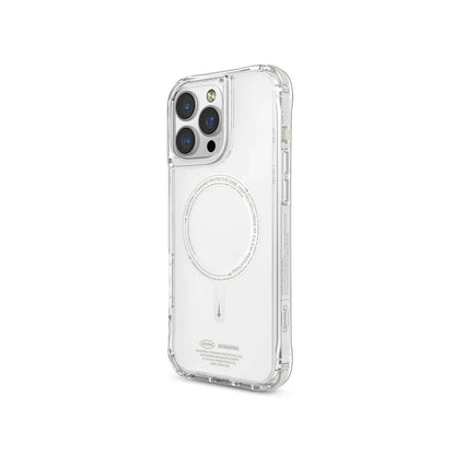 iPhone 16 Pro Max Kılıf M-safe Şarj Özellikli Şeffaf Airbag Tasarımlı Skinarma Saido Nightglow Kapak