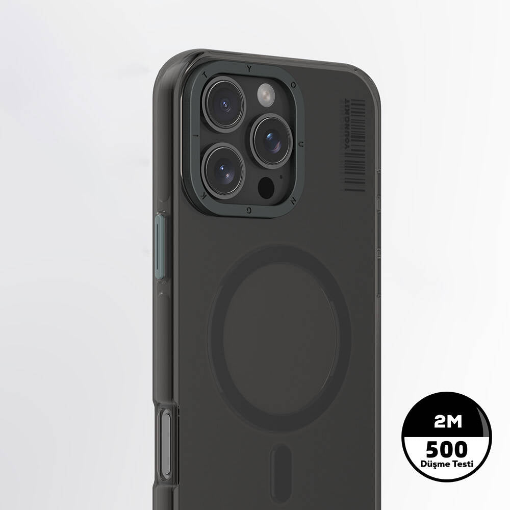 iPhone 16 Pro Max Kılıf M-safe Şarj Özellikli Şeffaf Youngkit Crystal Shield Serisi Kapak
