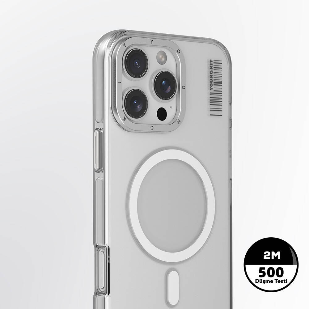 iPhone 16 Pro Max Kılıf M-safe Şarj Özellikli Şeffaf Youngkit Crystal Shield Serisi Kapak