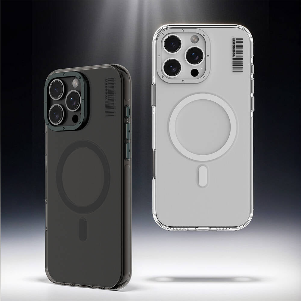 iPhone 16 Pro Max Kılıf M-safe Şarj Özellikli Şeffaf Youngkit Crystal Shield Serisi Kapak