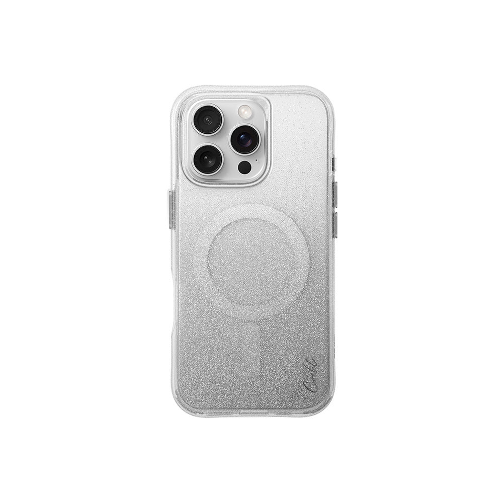 iPhone 16 Pro Max Kılıf M-safe Şarj Özellikli Simli Arka Yüzey Askı Aparatlı Coehl Lumino Kapak