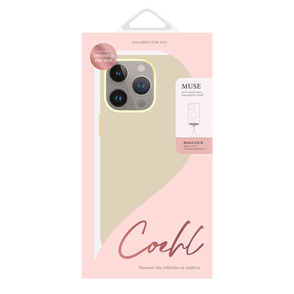 iPhone 16 Pro Max Kılıf M-safe Şarj Özellikli Soft Arka Yüzey Askı İpli Coehl Muse Kapak