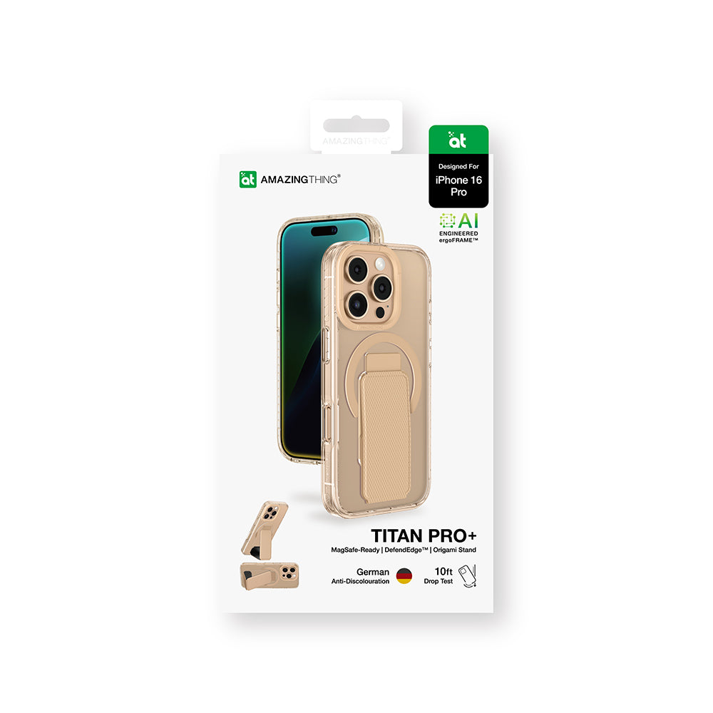 iPhone 16 Pro Max Kılıf M-safe Şarj Özellikli Standlı Amazingthing Titan Pro Plus Kapak