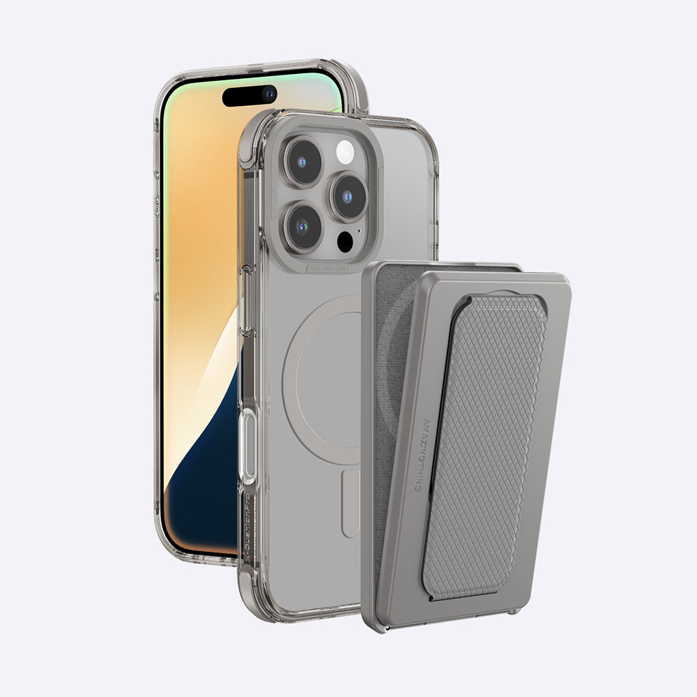 iPhone 16 Pro Max Kılıf M-safe Şarj Özellikli Standlı Set Amazingthing Omni Adventure Serisi Kapak