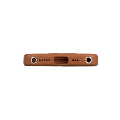 iPhone 16 Pro Max Kılıf M-safe Şarj Özellikli Standlı Suni Deri Tasarımlı Pynana Dancing Circle Serisi Kapak