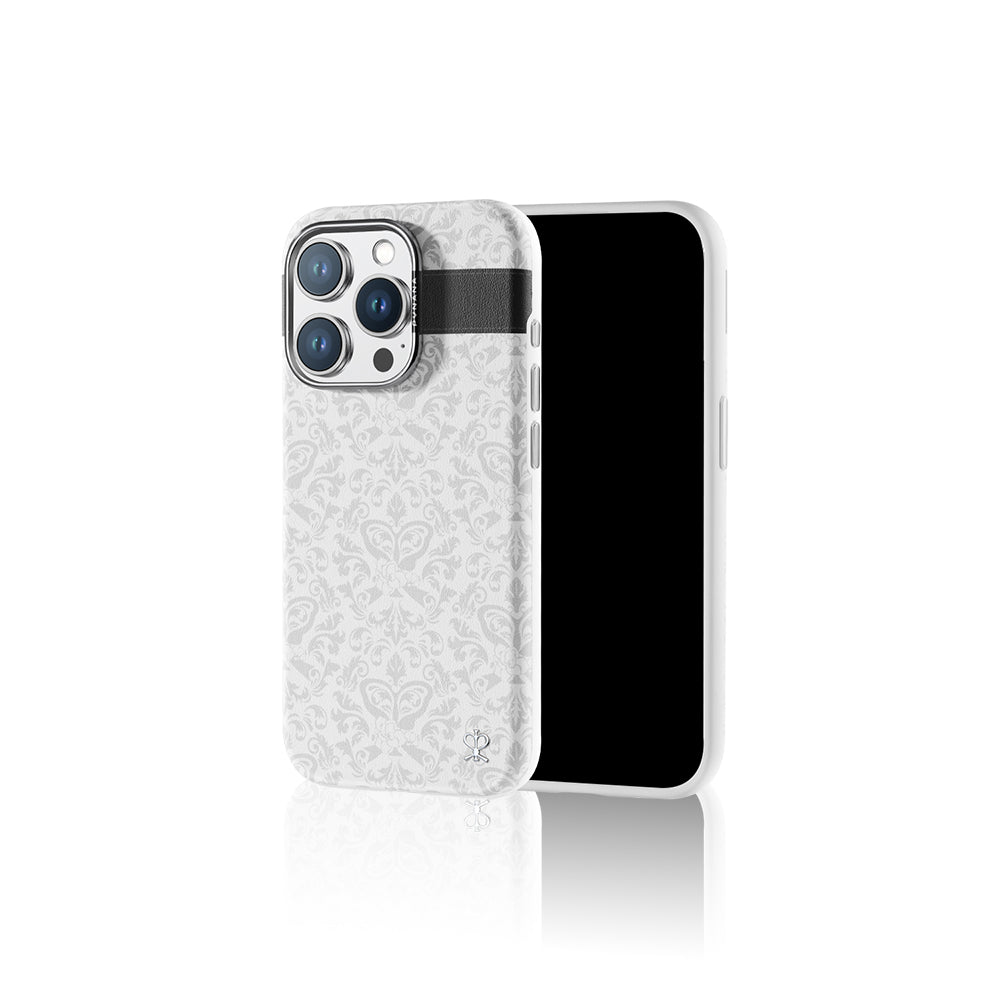 iPhone 16 Pro Max Kılıf M-safe Şarj Özellikli Suni Deri Tasarımlı Desenli Pynana Print Serisi Kapak