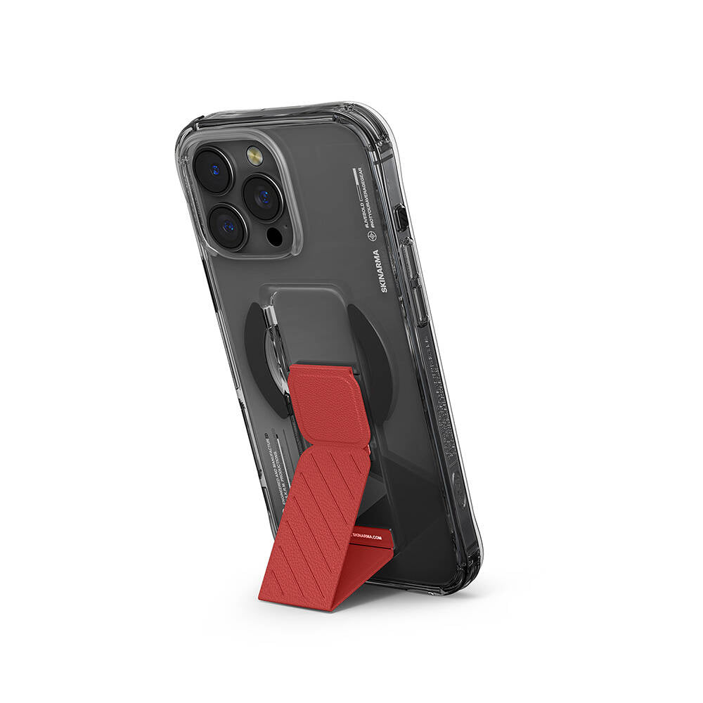 iPhone 16 Pro Max Kılıf M-safe Şarj Özellikli Teknoloji Desenli Standlı Skinarma Axon Kapak