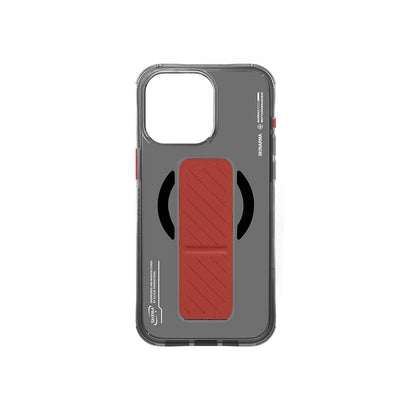 iPhone 16 Pro Max Kılıf M-safe Şarj Özellikli Teknoloji Desenli Standlı Skinarma Axon Kapak
