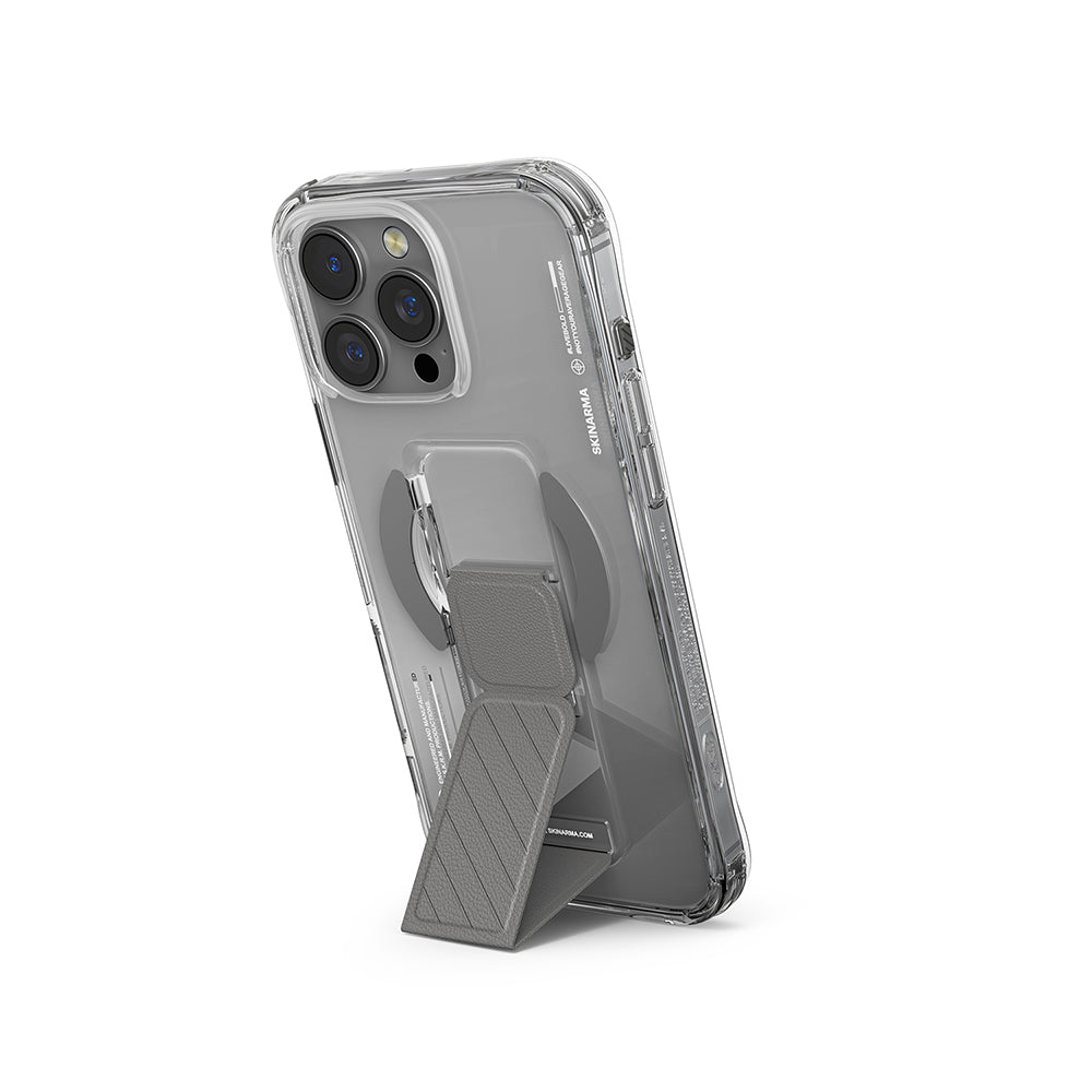 iPhone 16 Pro Max Kılıf M-safe Şarj Özellikli Teknoloji Desenli Standlı Skinarma Axon Kapak