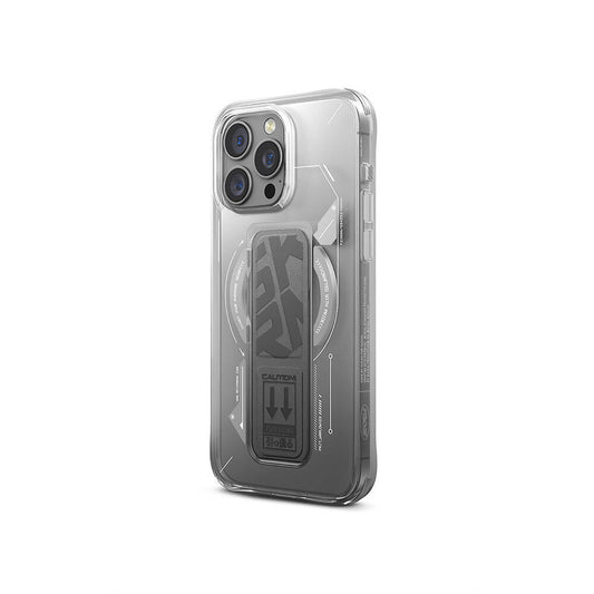 iPhone 16 Pro Max Kılıf M-safe Şarj Özellikli Teknoloji Desenli Standlı Skinarma Helio Kapak