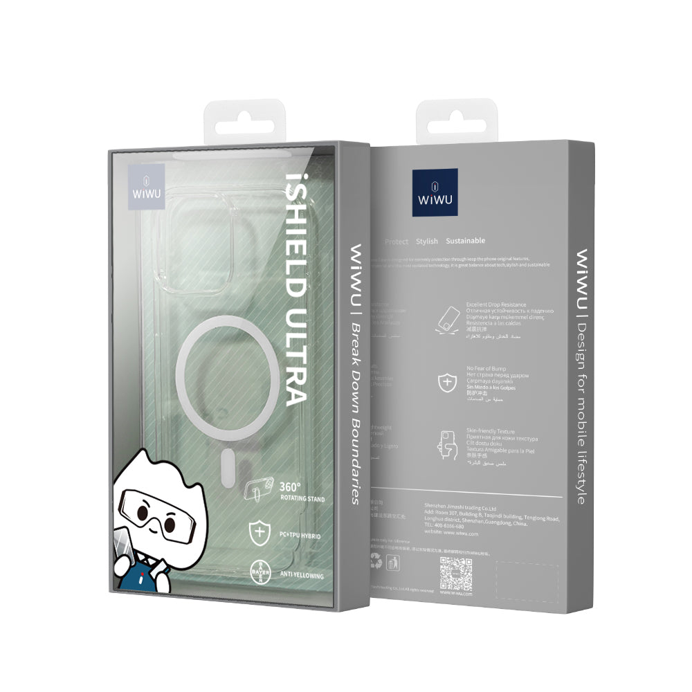 iPhone 16 Pro Max Kılıf M-safe Şarj Özellikli Wiwu YXK-207 Invisible Pro Sert PC Kapak