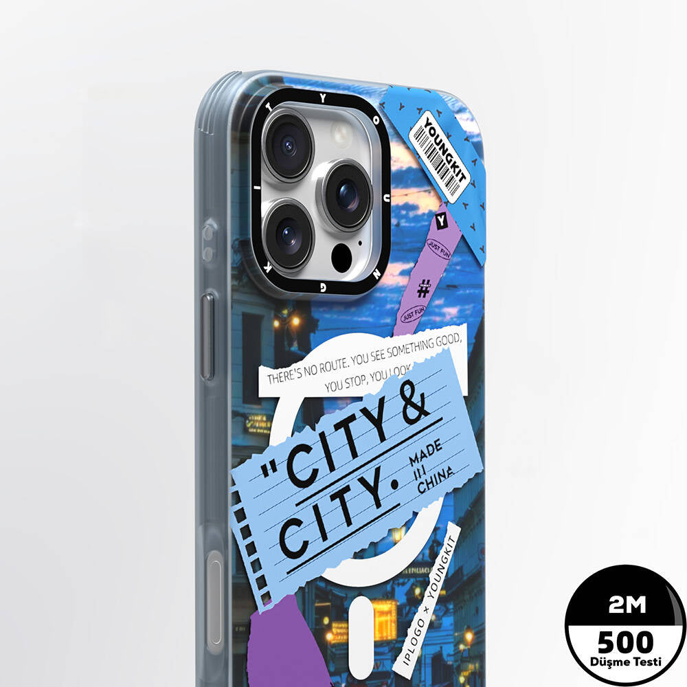 iPhone 16 Pro Max Kılıf M-safe Şarj Özellikli Youngkit A-City Serisi Kapak
