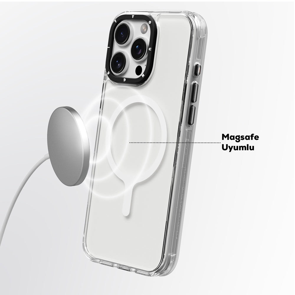 iPhone 16 Pro Max Kılıf M-safe Şarj Özellikli YoungKit Crystal Color Serisi Kapak