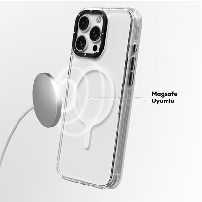 iPhone 16 Pro Max Kılıf M-safe Şarj Özellikli YoungKit Crystal Color Serisi Kapak